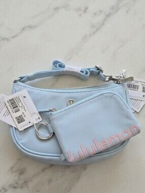 Lululemon SET City Essentials Mini Shoulder bag & Wallet Foam Cloud Blue
